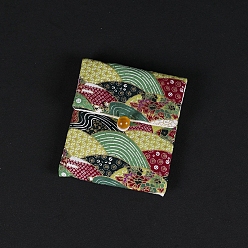 Разноцветный Квадратные тканевые мешочки на пуговицах в китайском стиле, подарочная упаковка ювелирных изделий мешок для сережек упаковка браслета, красочный, 10x9 см