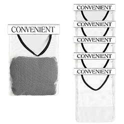Beige Polyester Sticky Wall Mount Mesh Plastic Bag, Net Bag Dispenser, Rectangle, Beige, 370x252x1mm