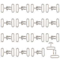 Платина Сплав застежками защелкой, находки застежек для одежды, платина, 45x29.5x7 мм, 16 шт