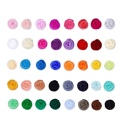 (52) Непрозрачная лаванда Иглы для валяния из шерсти, волокнистая шерстяная ровница для поделок, ровница из игольчатого фетра для прядения, разноцветные, 10 г / шт, 40 цветов, 1 шт / цвет, 40 шт / комплект