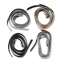 (52) Непрозрачная лаванда 4 пары 4 цвета искусственная кожа шнурки, с металлическими застежками, шнурки, для обуви на высоком каблуке, разноцветные, 594x14x6 мм, 1 пара / цвет