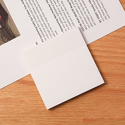 WhiteSmoke Transparent Memo Pad Sticky Notes, Sticker Tabs, for Office School Reading, WhiteSmoke, 76x76mm, 50 sheets/pc