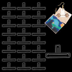 Прозрачный 48шт. прозрачные акриловые соединительные элементы для люстры, прямоугольные, прозрачные, 25x44.5x2.5 мм, отверстие : 4 мм