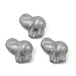 Серый Чешские прессованные стеклянные бусины, слон, серые, 19.5x21x10 мм, отверстие : 1 мм, около 30 шт / упаковка