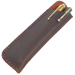 Кокосово-Коричневый Пенал из коровьей кожи, кокосового коричневый, 167x42.5x13 мм