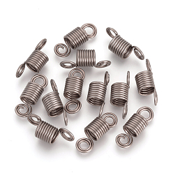 Верблюжий Алюминиевые манжеты для волос, аксессуары для дредов, спиральное украшение для волос, восемь петель, верблюжие, 22~23x8 мм, отверстие : 3 мм