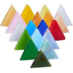 Mixed Color Mosaic Glass Cabochons, Triangle, Mixed Color, 15x3mm, about 350~360pcs/box