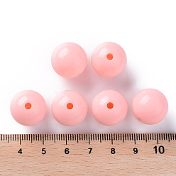 Light Salmon Opaque Acrylic Beads, Round, Light Salmon, 16x15mm, Hole: 2.8mm, about 220pcs/500g