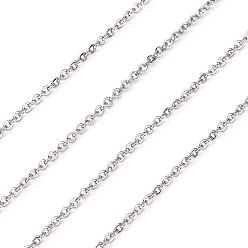 Платина Латунные кабельные цепи, пайки, долговечный, Плоско-овальные, без свинца, без никеля и без кадмия, платина, 1.5 мм, ссылка: 2x1.5 mm