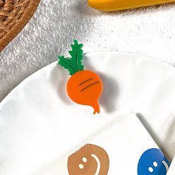 Темно-Оранжевый Заколки из кожи аллигатора из ацетата целлюлозы, аксессуары для волос для женщин и девочек, темно-оранжевый, 57x26 мм