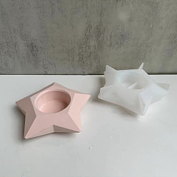 Звезда Силиконовые формы для подсвечников своими руками, для смолы, левкас, цементное ремесло, звезда, 133x140x38 мм