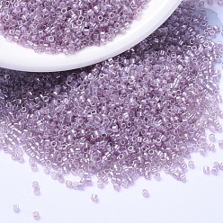 (DB1482) Прозрачный Светло-розовый Блеск Бусины miyuki delica, цилиндр, японский бисер, 11/0, (дБ 1482) прозрачный светлый розовый блеск, 1.3x1.6 мм, отверстия: 0.8 мм, около 10000 шт / мешок, 50 г / мешок