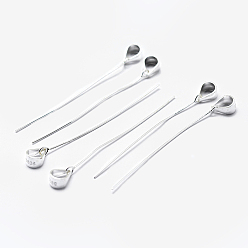 Серебро 925 стерлинговый серебристый штифт, с подвесными поручительств, с печатью s925, серебряные, 40 мм, отверстие : 3.5x4 мм, штифты : 0.5 мм