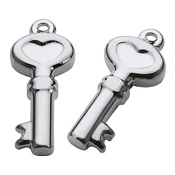 Key Подвески из нержавеющей стали, не тускнеющие, цвет нержавеющей стали, ключ, 19x8 мм, 10 шт / комплект