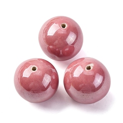 Светло-Вишневый Бусины из полимерной глины , круглые, светло-вишневый, 28.5 мм, отверстие : 2.2 мм
