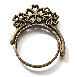 Античная Бронза Подвесные подвески из сплава, для diy уф смолы, эпоксидная смола, без кадмия, без никеля и без свинца, плоские круглые с цветком, античная бронза, 36.5x32x3.5 мм, отверстие : 1.5 мм