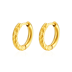 Золотой Стильные 304 из нержавеющей стали обруч серьги, золотые