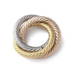 (52) Непрозрачная лаванда 304 нержавеющей стали связывающий кольца, тройные круги, разноцветные, 17x5 мм, внутренний диаметр: 10.5 мм