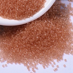 (DB1411) Transparent Peach MIYUKI Delica Beads, Cylinder, Japanese Seed Beads, 11/0, (DB1411) Transparent Peach, 1.3x1.6mm, Hole: 0.8mm, about 2000pcs/bottle, 10g/bottle