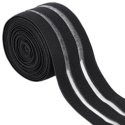 Black Flat Elastic Rubber Cord/Band, Webbing Garment Sewing Accessories, Black, 50mm
