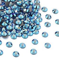 30050 200 Sapphire AB Камни preciosa® crystal hotfix с плоской основой, чешский хрусталь, круглый(438 11 612 шатон роза вива 12 ®), 30050 200 сапфир аб, ss 16 (3.8~4 мм)