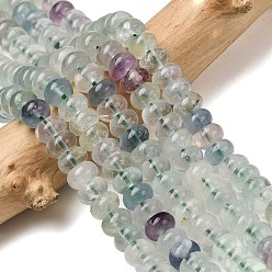 Флюорит Природного флюорита бисер нитей, рондель, 8.5x5.5 мм, отверстие : 1 мм, около 73 шт / нитка, 15.35'' (39 см)