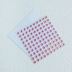 Pink Плоские круглые акриловые наклейки со стразами, плоские круглые декоративные наклейки с драгоценными камнями для детского творчества, розовые, 8 мм