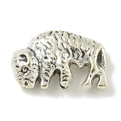 Античное Серебро Сплавочные овальные бусины тибетского стиля , без кадмия и без свинца, крупный рогатый скот, античное серебро, 10x16x4.5 мм, отверстие : 1.6 мм