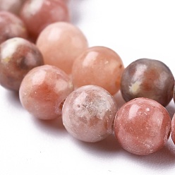 Colorful Natural Plum Blossom Jasper Beads Strands, Round, Marble Stone Beads, Colorful, 6mm, Hole: 1mm, about 60~66pcs/strand, 15~15.7 inch