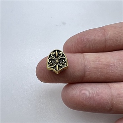 Античное Золото Сплавочные овальные бусины тибетского стиля , кисточка вилка линкер, античное золото , 11x10 мм, отверстие : 2 мм, Около 310 шт / 500 г