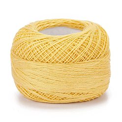 Золотистый 21s/2 8# хлопковые нитки для вязания крючком, мерсеризованная хлопковая пряжа, для ткачества, вязание крючком, золотые, 1 мм, 50 г / рулон