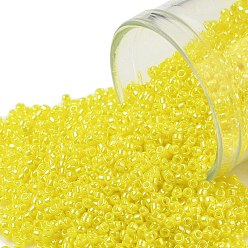 (128) Opaque Luster Dandelion Круглые бусины toho, японский бисер, (128) непрозрачный блеск одуванчика, 15/0, 1.5 мм, отверстие : 0.7 мм, Около 15000 шт / 50 г