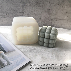 Белый Diy волшебный куб диван свечи силиконовые формы, для изготовления ароматических свечей 3d, белые, 7.5x8.2x5.7 см