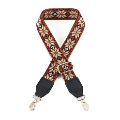 Сиена Сумочка из полиэстера с цветочным узором, лямки для сумки из лямок, для замены сумочки или сумки через плечо, цвет охры, 75~145x3.8 см