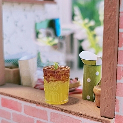 Золотистый Модель напитка из смолы, аксессуары для домашнего кукольного домика с микро-ландшафтом, притворяясь опорными украшениями, золотые, 13x17 мм