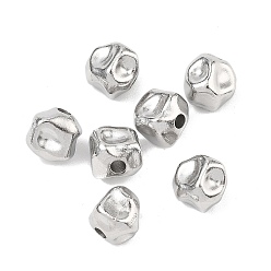 Нержавеющая Сталь Цвет Кованые 304 бусины из нержавеющей стали, самородки, цвет нержавеющей стали, 7x7x6.5 мм, отверстие : 1.8 мм