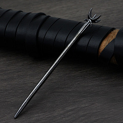 Черный Цвет Металла Легированные Палочки для Волос, аксессуары для волос для женщин, металлический черный , 145 мм