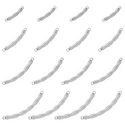 Нержавеющая Сталь Цвет 16шт 4 стили 304 подвески из нержавеющей стали, ссылка на бамбуковую палку, цвет нержавеющей стали, 23~44.5x3.5 мм, отверстие : 1.5~1.6 мм, 4 шт / стиль