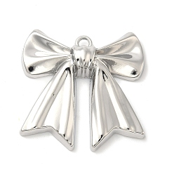 Платина Подвески из сплава , бантом прелести, стойки покрытие, без кадмия, без никеля и без свинца, платина, 41x41x9.5 мм, отверстие : 3 мм