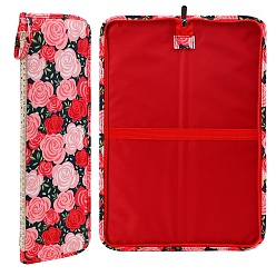 June Rose Сумка для вязания из полиэстера, сумка для хранения, сумка для крючков и спиц, июньская роза, 430x140 мм