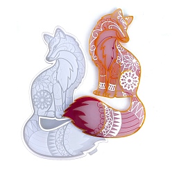 Лиса Силиконовые формы для украшения стен своими руками, формы для литья смолы, для уф-смолы, изготовление изделий из эпоксидной смолы, лиса, 254x164x9 мм