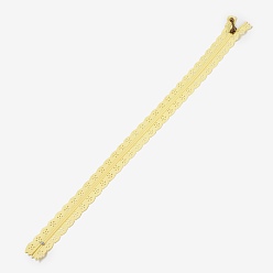 Светло-хаки Аксессуары для одежды, нейлоновая кружевная молния, Компоненты застежки-молнии, светлый хаки, 54x2.4 см