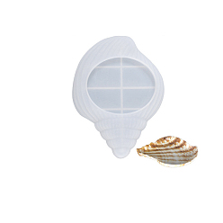 Белый Силиконовые формы для ювелирных изделий в форме раковины своими руками, формы для хранения, формы для литья смолы, для уф-смолы, изготовление изделий из эпоксидной смолы, белые, 211x158x36 мм