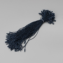 Полуночно-синий Веревка для бирки с защелкой из полиэстера, завязки-крючки с застежкой-петлей, темно-синий, 20x0.28 см