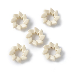 Желтая Старая Ткань  Натуральный радужный агат алашан европейские бусины, бусины с большим отверстием, окрашенные, цветок, старое кружево, 12~12.5x3.5~4 мм, отверстие : 4.5~5.5 мм