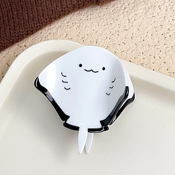 Fish Заколки-коготки из ацетата целлюлозы mobula, аксессуары для волос для женщин и девочек, рыба, 77x69 мм