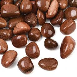 Goldstone Synthetic Goldstone Beads, Tumbled Stone, Nuggets, No Hole/Undrilled, Vase Filler Gems, 15~23x18~28x6~21mm