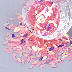 Pink Блестящий блеск для ногтей, маникюрные блестки, diy sparkly paillette советы ногтей, лошадиный глаз , розовые, 5x2x0.1 мм