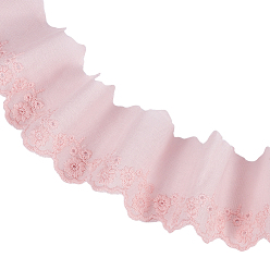 Pink 16 ярдов хлопка с вышивкой цветочными кружевными лентами, для декора из ткани своими руками, розовые, 2 дюйм (50 мм)