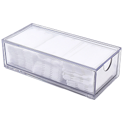 Clear Acrylic Dustproof Drawer Storage Box, Rectangle, Clear, 165x76x50mm